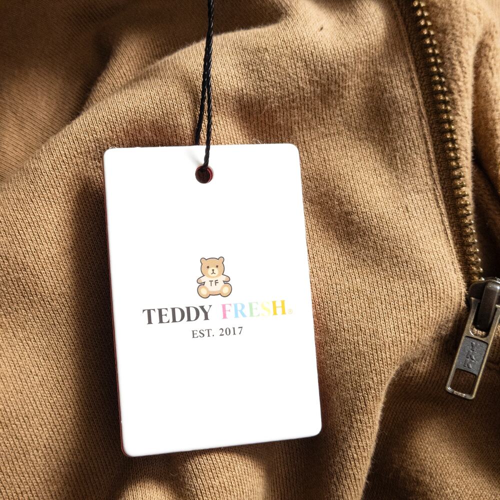Teddy Fresh Oversized Pullover Tan Size XL Playful Streetwear Y2K NWT - Picture 7 of 9